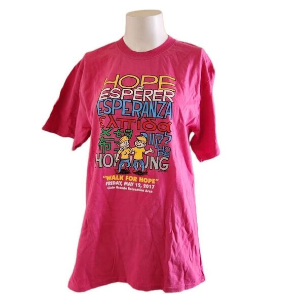 Port & company walk For Hope two T-shirts 100% cotton excellent condition pink g - Picture 2 of 8